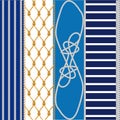 Set of nautical patterns.